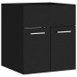 vidaXL Badmöbel-Set Schwarz Holzwerkstoff vidaXL Badmöbel-Set Schwarz Holzwerkstoff