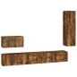 vidaXL 4-tlg. TV-Schrank-Set Räuchereiche Holzwerkstoff vidaXL 4-tlg. TV-Schrank-Set Räuchereiche Holzwerkstoff