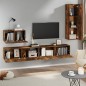 vidaXL 4-tlg. TV-Schrank-Set Räuchereiche Holzwerkstoff vidaXL 4-tlg. TV-Schrank-Set Räuchereiche Holzwerkstoff