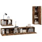 vidaXL 4-tlg. TV-Schrank-Set Räuchereiche Holzwerkstoff vidaXL 4-tlg. TV-Schrank-Set Räuchereiche Holzwerkstoff
