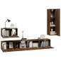 vidaXL 4-tlg. TV-Schrank-Set Braun Eichen-Optik Holzwerkstoff vidaXL 4-tlg. TV-Schrank-Set Braun Eichen-Optik Holzwerkstoff