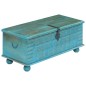 vidaXL Aufbewahrungstruhe Massivholz Mango Blau 100x40x41 cm vidaXL Aufbewahrungstruhe Massivholz Mango Blau 100x40x41 cm