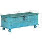 vidaXL Aufbewahrungstruhe Massivholz Mango Blau 100x40x41 cm vidaXL Aufbewahrungstruhe Massivholz Mango Blau 100x40x41 cm