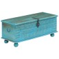 vidaXL Aufbewahrungstruhe Massivholz Mango Blau 100x40x41 cm vidaXL Aufbewahrungstruhe Massivholz Mango Blau 100x40x41 cm