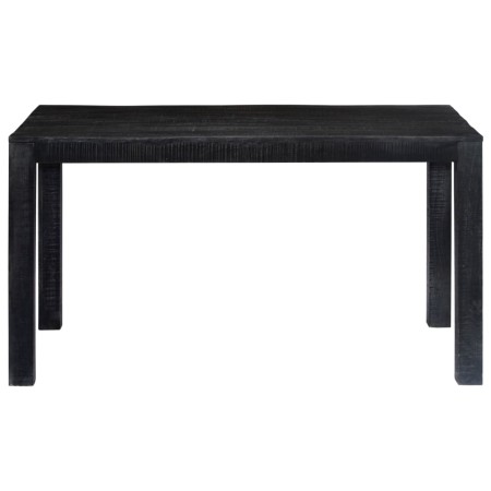 vidaXL Esstisch Schwarz 140 x 80 x 76 cm Mango-Massivholz