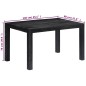 vidaXL Esstisch Schwarz 140 x 80 x 76 cm Mango-Massivholz vidaXL Esstisch Schwarz 140 x 80 x 76 cm Mango-Massivholz