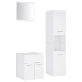 vidaXL Badmöbel-Set Weiß Holzwerkstoff