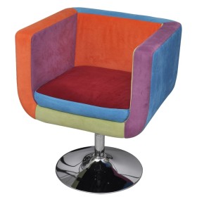 vidaXL Würfel-Sessel mit Patchwork-Design Stoff 