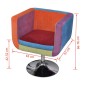 vidaXL Würfel-Sessel mit Patchwork-Design Stoff vidaXL Würfel-Sessel mit Patchwork-Design Stoff