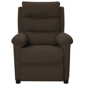 vidaXL Massagesessel Dunkelbraun Stoff