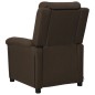 vidaXL Massagesessel Dunkelbraun Stoff vidaXL Massagesessel Dunkelbraun Stoff