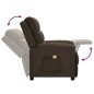 vidaXL Massagesessel Dunkelbraun Stoff vidaXL Massagesessel Dunkelbraun Stoff