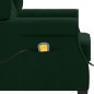 vidaXL Massagesessel mit Hocker Dunkelgrün Stoff vidaXL Massagesessel mit Hocker Dunkelgrün Stoff