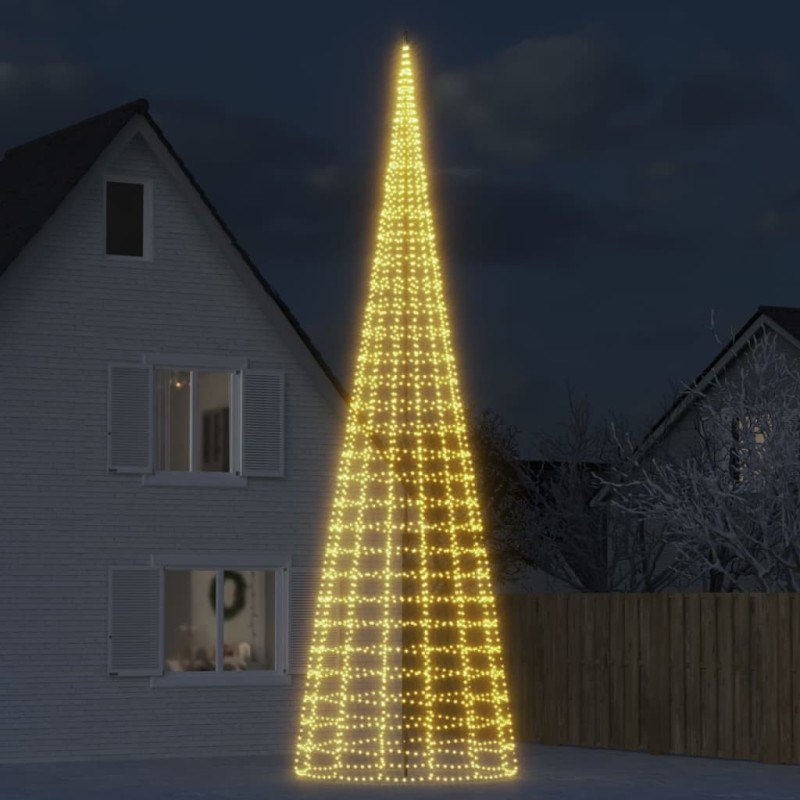vidaXL LED-Weihnachtsbaum für Fahnenmast 3000 LEDs Warmweiß 800 cm vidaXL LED-Weihnachtsbaum für Fahnenmast 3000 LEDs Warmweiß 800 cm