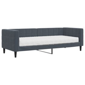 vidaXL Tagesbett mit Matratze Dunkelgrau 80x200 cm Samt