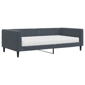 vidaXL Tagesbett mit Matratze Dunkelgrau 100x200 cm Samt