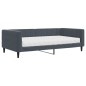 vidaXL Tagesbett mit Matratze Dunkelgrau 100x200 cm Samt vidaXL Tagesbett mit Matratze Dunkelgrau 100x200 cm Samt