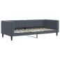 vidaXL Tagesbett mit Matratze Dunkelgrau 100x200 cm Samt vidaXL Tagesbett mit Matratze Dunkelgrau 100x200 cm Samt