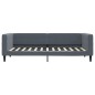 vidaXL Tagesbett mit Matratze Dunkelgrau 100x200 cm Samt vidaXL Tagesbett mit Matratze Dunkelgrau 100x200 cm Samt