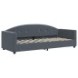 vidaXL Tagesbett mit Matratze Dunkelgrau 80x200 cm Samt vidaXL Tagesbett mit Matratze Dunkelgrau 80x200 cm Samt