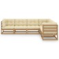 6-tlg. Garten-Lounge-Set mit Kissen Kiefer Massivholz 6-tlg. Garten-Lounge-Set mit Kissen Kiefer Massivholz