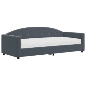 vidaXL Tagesbett mit Matratze Dunkelgrau 90x200 cm Samt