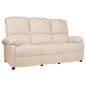 vidaXL 3-Sitzer-Sofa Verstellbar Creme Stoff vidaXL 3-Sitzer-Sofa Verstellbar Creme Stoff