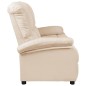 vidaXL 3-Sitzer-Sofa Verstellbar Creme Stoff vidaXL 3-Sitzer-Sofa Verstellbar Creme Stoff