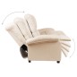 vidaXL 3-Sitzer-Sofa Verstellbar Creme Stoff vidaXL 3-Sitzer-Sofa Verstellbar Creme Stoff