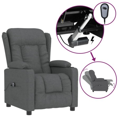 vidaXL Relaxsessel Elektrisch Dunkelgrau Stoff