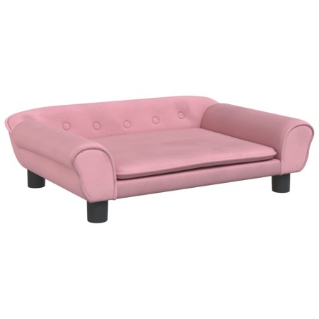 vidaXL Kindersofa Rosa 70x45x26 cm Samt