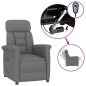 vidaXL Elektrischer Relaxsessel Dunkelgrau Wildleder-Optik vidaXL Elektrischer Relaxsessel Dunkelgrau Wildleder-Optik