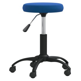 vidaXL Massagehocker Samt Blau