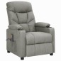 vidaXL Massagesessel mit Aufstehhilfe Hellgrau Stoff vidaXL Massagesessel mit Aufstehhilfe Hellgrau Stoff