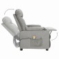 vidaXL Massagesessel mit Aufstehhilfe Hellgrau Stoff vidaXL Massagesessel mit Aufstehhilfe Hellgrau Stoff