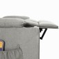 vidaXL Massagesessel mit Aufstehhilfe Hellgrau Stoff vidaXL Massagesessel mit Aufstehhilfe Hellgrau Stoff