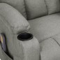 vidaXL Massagesessel mit Aufstehhilfe Hellgrau Stoff vidaXL Massagesessel mit Aufstehhilfe Hellgrau Stoff