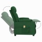 vidaXL Massagesessel mit Aufstehhilfe Dunkelgrün Stoff vidaXL Massagesessel mit Aufstehhilfe Dunkelgrün Stoff