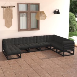 vidaXL 8-tlg. Garten-Lounge-Set mit Kissen Massivholz Kiefer
