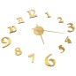 vidaXL 3D-Wanduhr Modernes Design Golden 100 cm XXL vidaXL 3D-Wanduhr Modernes Design Golden 100 cm XXL