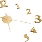 vidaXL 3D-Wanduhr Modernes Design Golden 100 cm XXL vidaXL 3D-Wanduhr Modernes Design Golden 100 cm XXL