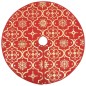 vidaXL Luxus-Weihnachtsbaumdecke mit Socke Rot 150 cm Stoff vidaXL Luxus-Weihnachtsbaumdecke mit Socke Rot 150 cm Stoff