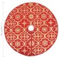 vidaXL Luxus-Weihnachtsbaumdecke mit Socke Rot 150 cm Stoff vidaXL Luxus-Weihnachtsbaumdecke mit Socke Rot 150 cm Stoff