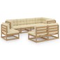 8-tlg. Garten-Lounge-Set mit Kissen Kiefer Massivholz 8-tlg. Garten-Lounge-Set mit Kissen Kiefer Massivholz