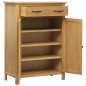 vidaXL Schuhschrank 76 x 37 x 105 cm Massivholz Eiche vidaXL Schuhschrank 76 x 37 x 105 cm Massivholz Eiche