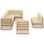 8-tlg. Garten-Lounge-Set mit Kissen Kiefer Massivholz 8-tlg. Garten-Lounge-Set mit Kissen Kiefer Massivholz