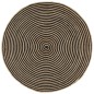 vidaXL Teppich Handgefertigt Jute mit Spiralen-Design Schwarz 120 cm vidaXL Teppich Handgefertigt Jute mit Spiralen-Design Schwarz 120 cm