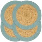 vidaXL Tischsets 4 Stk. Natur und Grün 38 cm Jute und Baumwolle vidaXL Tischsets 4 Stk. Natur und Grün 38 cm Jute und Baumwolle