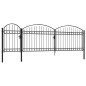 vidaXL Gartentor mit Gewölbter Spitze Stahl 2 x 5 m Schwarz vidaXL Gartentor mit Gewölbter Spitze Stahl 2 x 5 m Schwarz