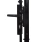 vidaXL Gartentor mit Gewölbter Spitze Stahl 2 x 5 m Schwarz vidaXL Gartentor mit Gewölbter Spitze Stahl 2 x 5 m Schwarz
